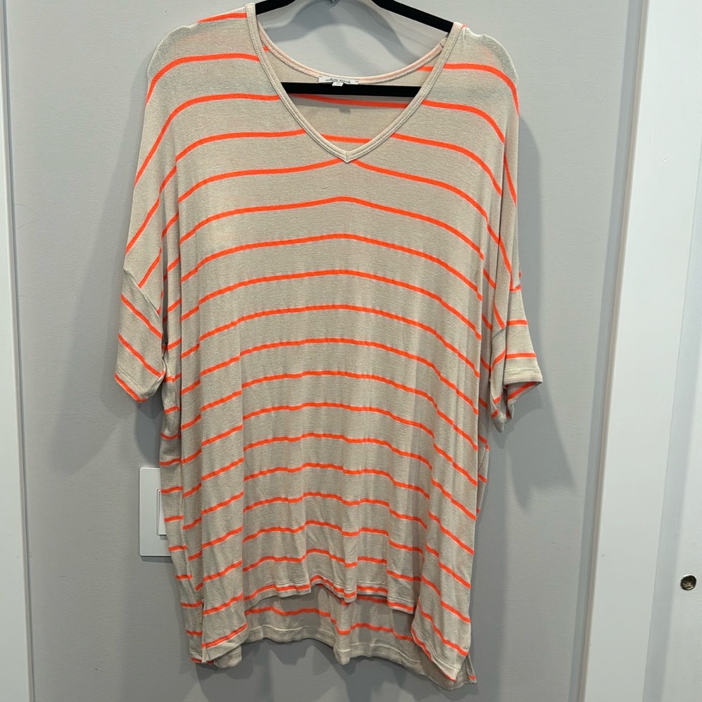 White Birch Knit V-Neck T-Shirt